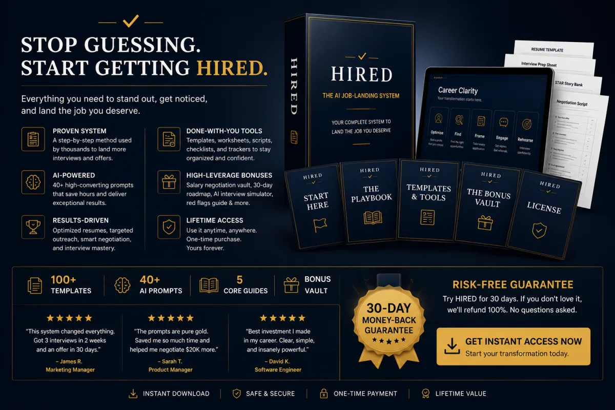 HIRED™ | AI Resume, Interview & Job Search System