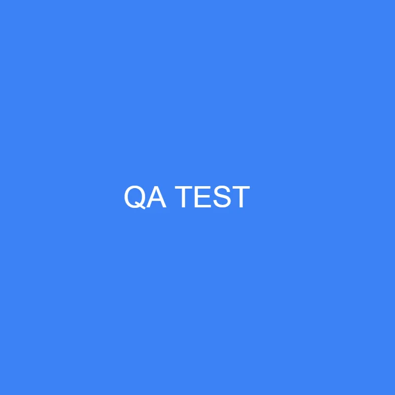 QA-TEST-Product A